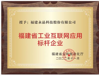 福建省工業(yè)互聯(lián)網(wǎng)應(yīng)用標(biāo)桿企業(yè)